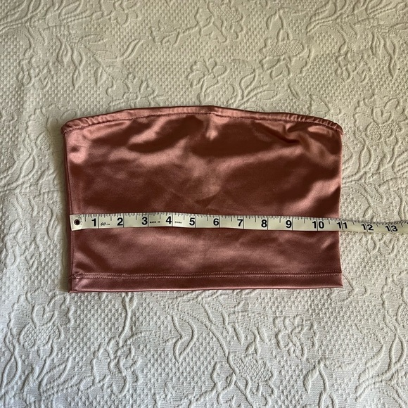 Satin Pink Tube Top - Picture 2 of 4